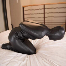 Male Erotic Cover Body Suit PU Faux Leather Jumpsuit Men Gay PVC Latex Catsuit Exotic Fetish Lingerie Bodysuit Costume