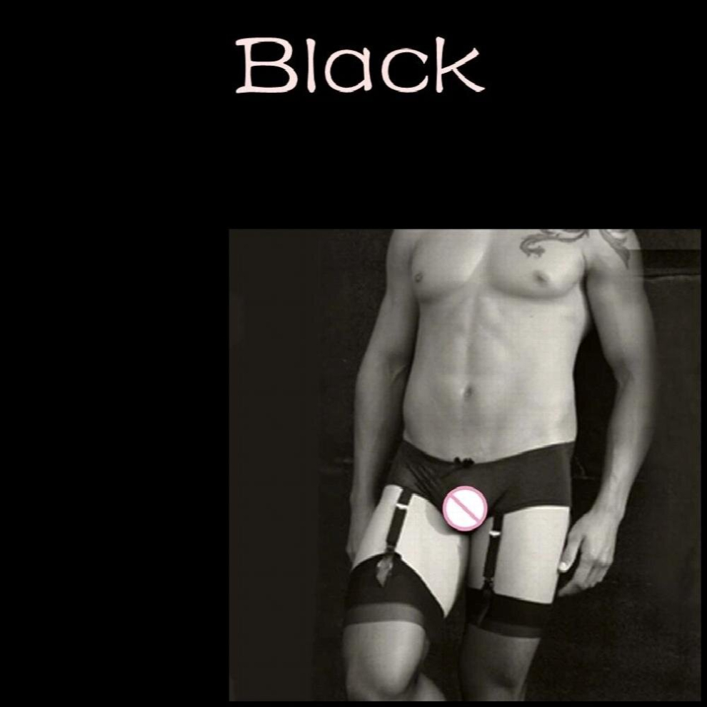(4pieces/set) Mens stockings sock men garters for men duckbill clip garter stockings garters sexy male garter belt
