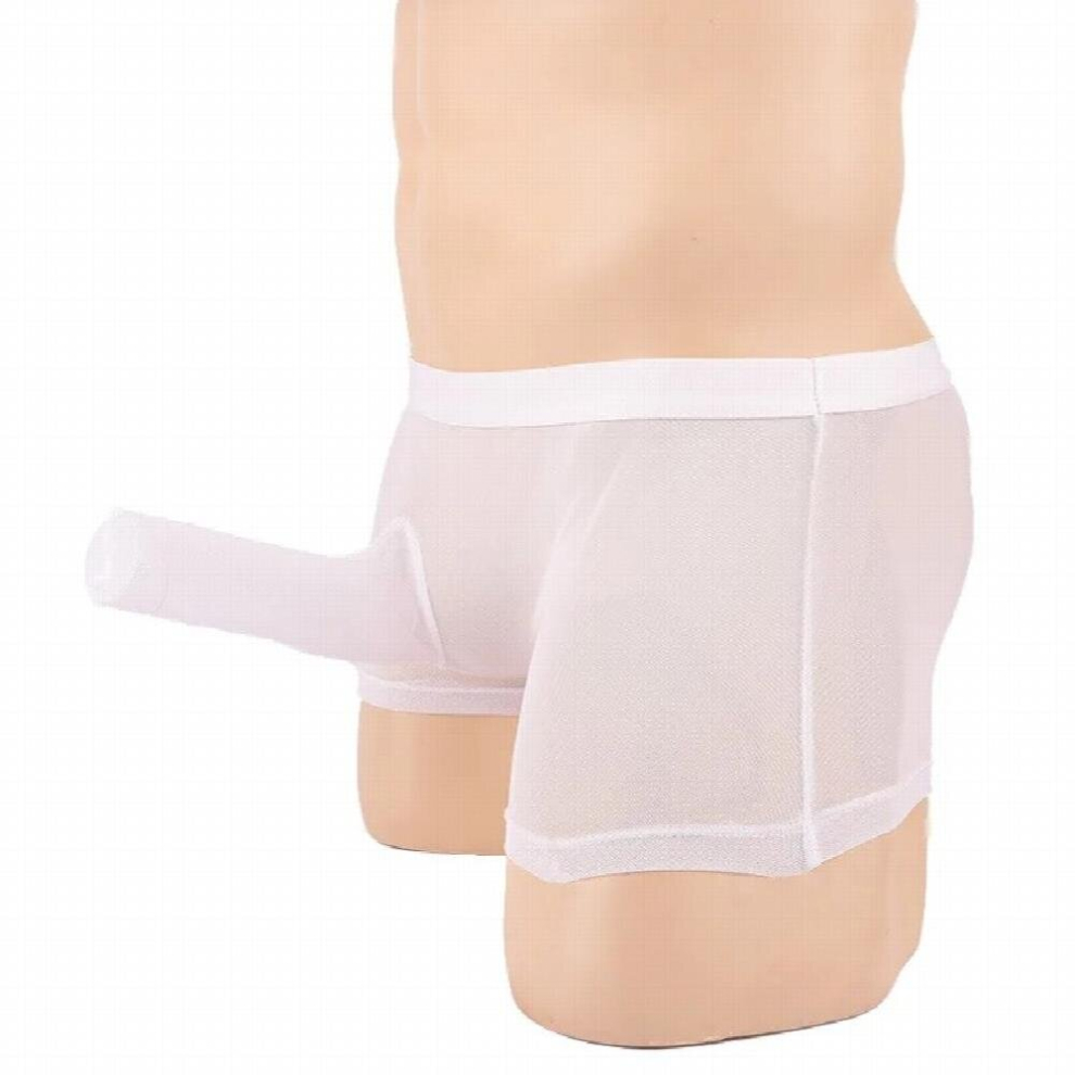 Sexy Lingerie Mesh Boxer Elephant Nose Shorts Erotic G String Male Sexy Underwear Panties Gay Thongs Transparent Penis T Pants