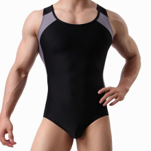Mens Undershirts Sport Bodysuits Fitness Jumpsuits One-piece Leotard Wrestling Singlet Seamless Sexy Underwear Swim Beachwear