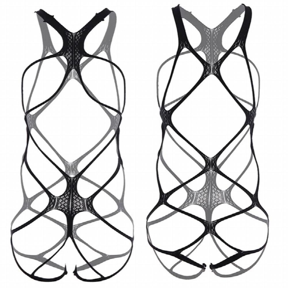 1PCS Gay Bodysuit Sexy Lingerie Male Underwear Mesh Large Mesh Sleepwear Sex Uniform