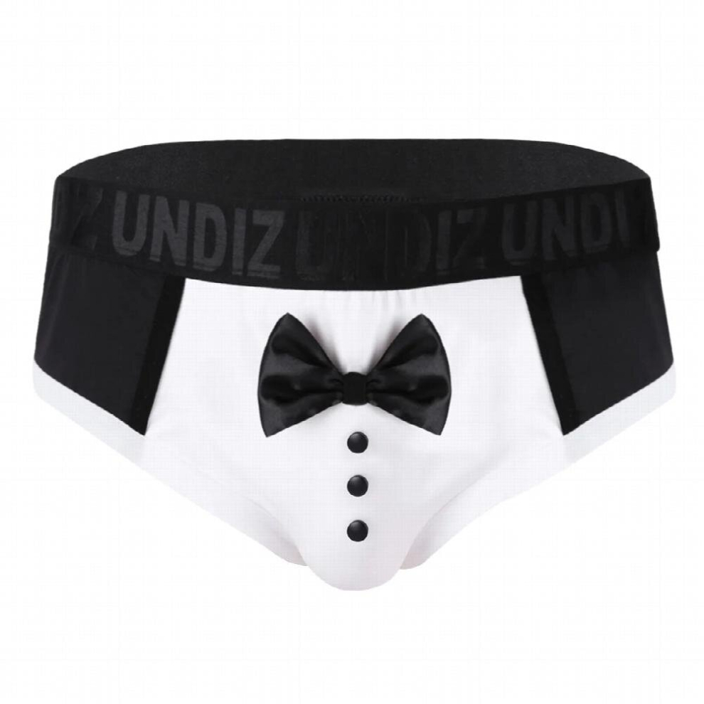 Sexy Male Mens Lingerie Panties Splice Bow Tie Tuxedo Jockstraps Pouch Sexy Briefs for Surprise Underwear Underpants