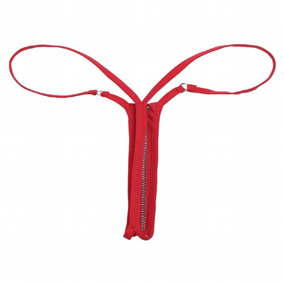 Women T-Back Panties Front Zipper Open Crotch Female Erotic Thongs Sexy ...