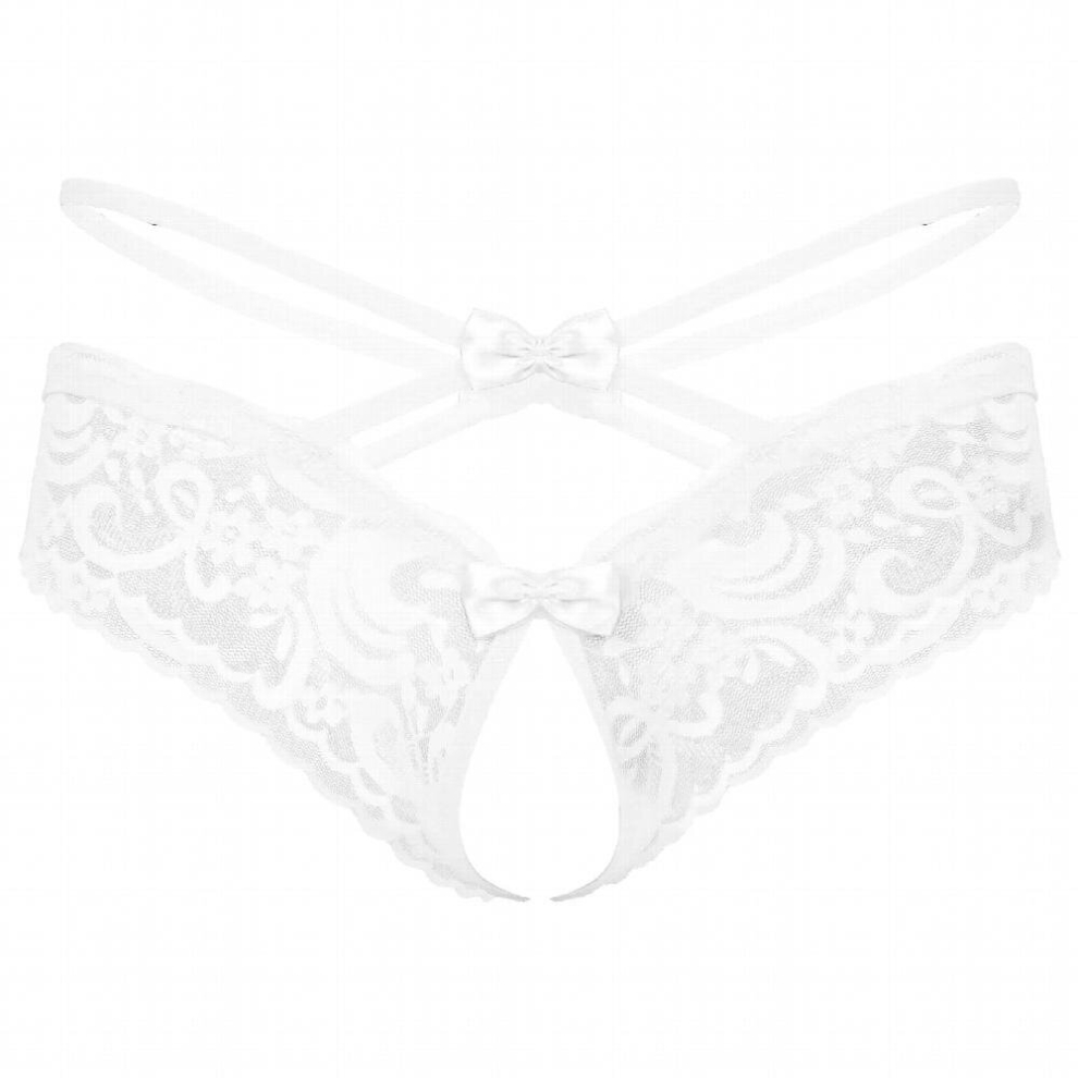 Multicoloured Mens Sissy Crotchless Thong Briefs Underwear Gay Male See-Through Lace Low Waist Crossdress T-Back Panties Underpants