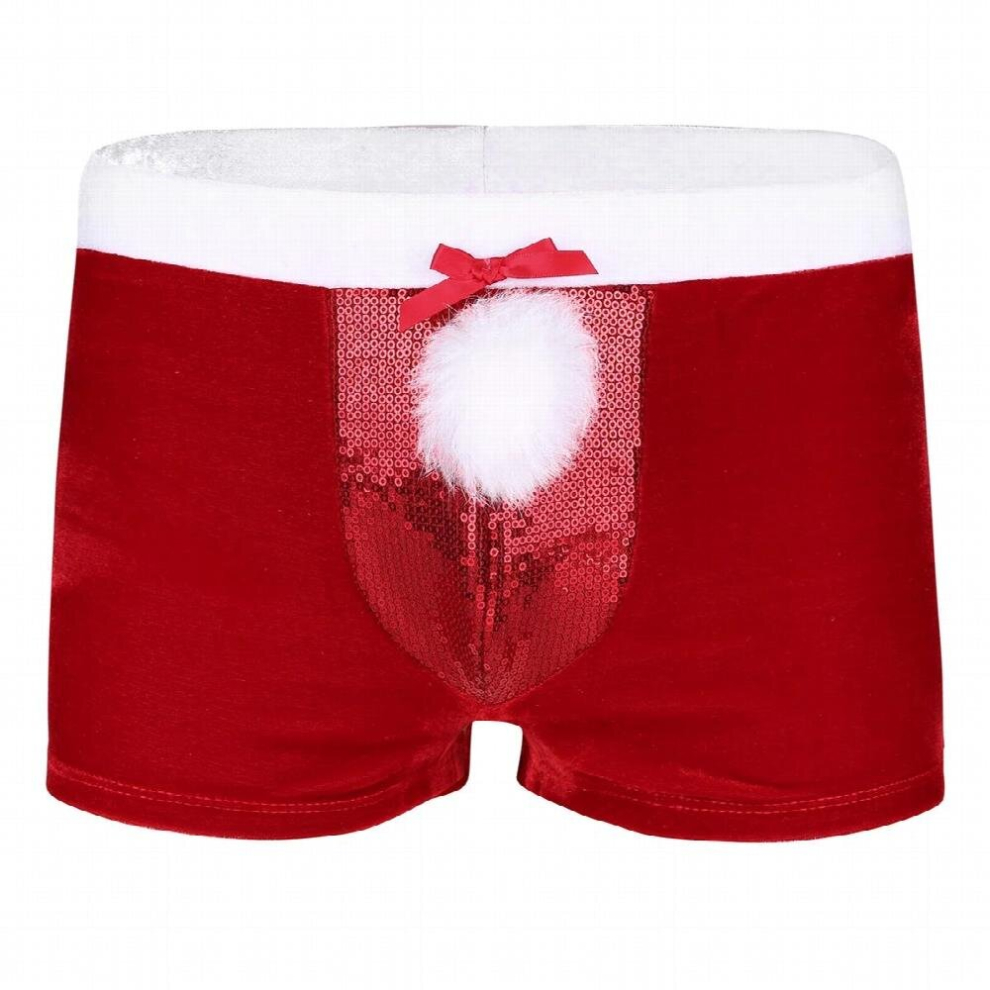 Multicoloured Mens Briefs Erotic Lingerie Christmas Underwear For Velvet Holiday Boxer Shorts Underpants Sissy Male Panties Year Nightwear