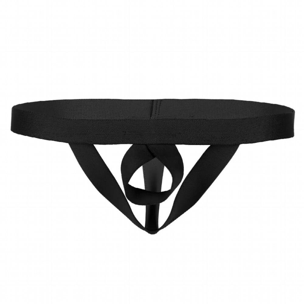 Men Bright Fluorescent G-string Thongs Crotchless Jockstrap Low Rise Stretchy Open Crotch Bandage Erotic Sexy Underwear