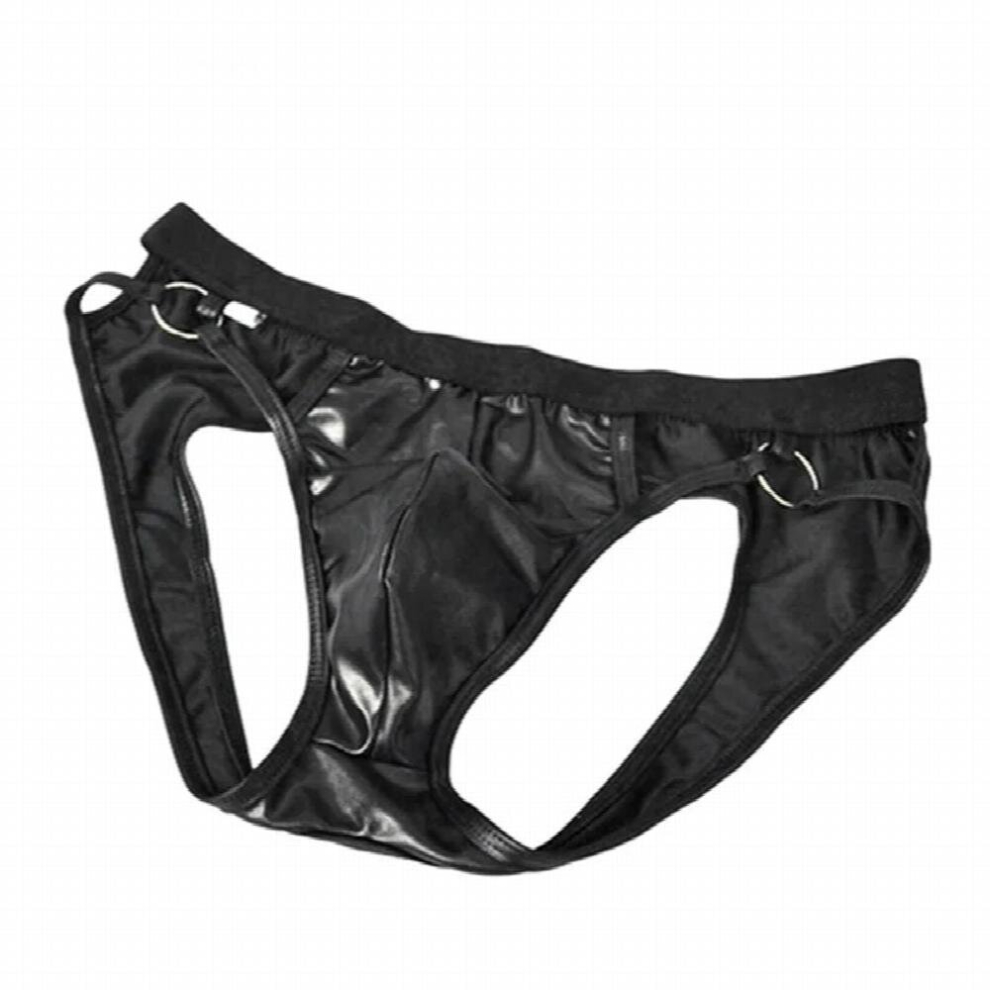 Jockstrap PU Leather Thongs Men Push UP Hips G Strings Male Underwear Backless Penis Pouch Gay Panties Buttocks Underpant A50