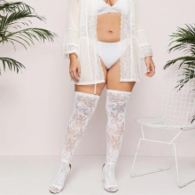 Open Suspender Sock Exotic Stockings Mesh Hosiery Sexy Lingerie Garter Belt Pantyhose Plus Size Knee-high Stockings