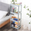Living And Home 4 Layers Freestanding Plastic Corner Storage Rack for Bathroom Kitchen 2