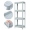 Living And Home 4 Layers Freestanding Plastic Corner Storage Rack for Bathroom Kitchen 5