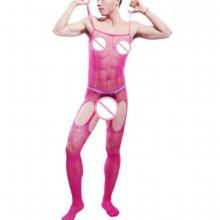 Sexy Open crotch fetish Bodystocking mens erotic Lingerie porno bodysuits Exotic male underwear sexy costumes latex catsuit