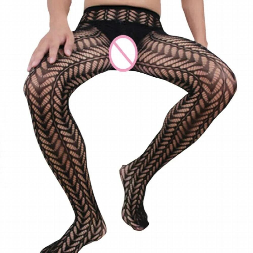 Black Mens Collants Erotic Stocking Underwear Male Fishnet Pantyhose Tights Sexy Stockings Men Lingerie