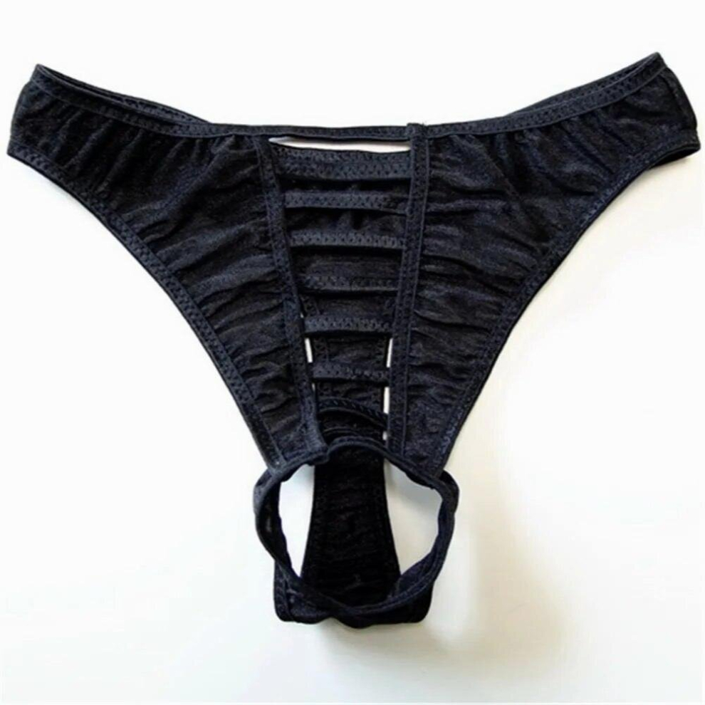 Erotic Underwear for Men Gay Thong Hollow Out Mens Bikini G-string Erotic Penis Hole String Homme 5 Colors