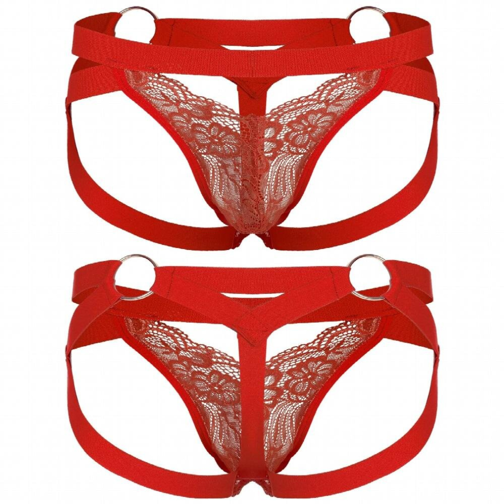 Mens Hollow Out Bulge Pouch Low Rise Open Butt G-string See-through Erotic Thong Underpants Underwear Lingerie