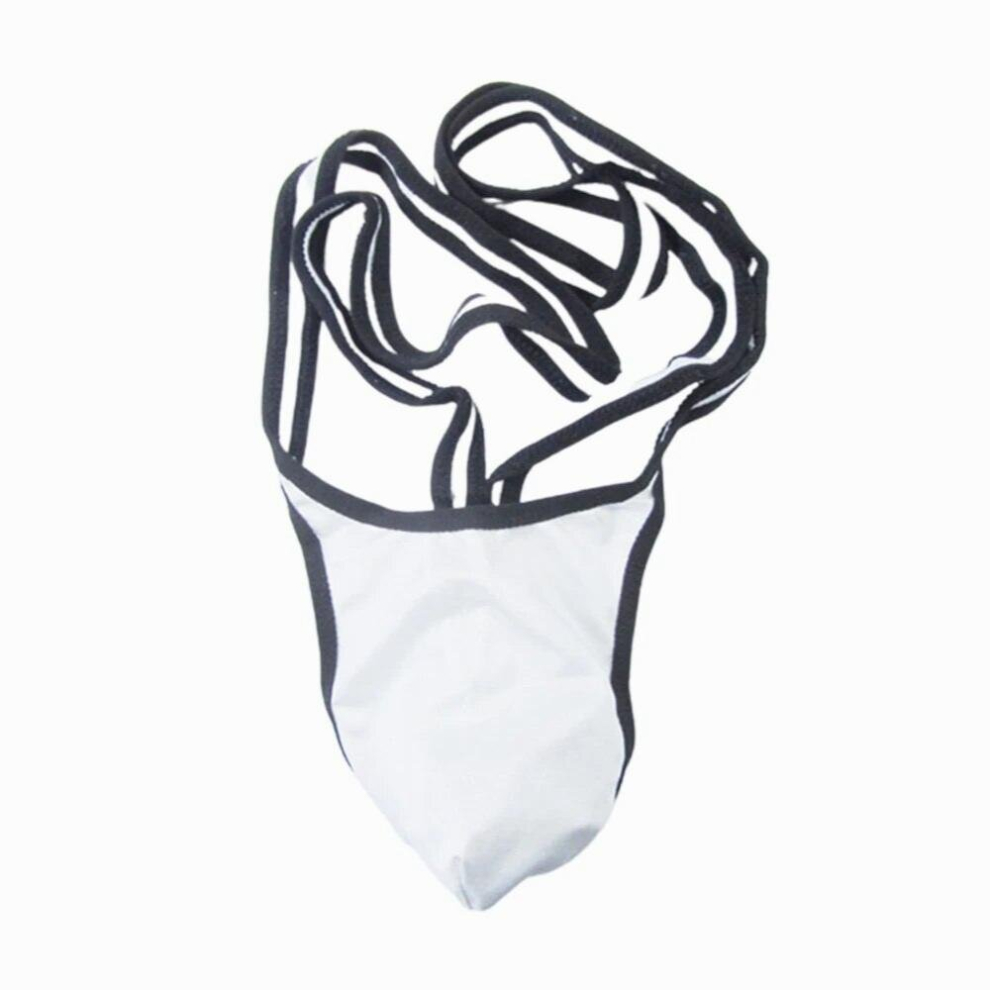 Sexy Erotic Linger Suspenders Bodysuit Men Bulge Pouch Thong Backeless Lingerie Sex Gay Underwear Hollow Out Open Back Jumpsuit
