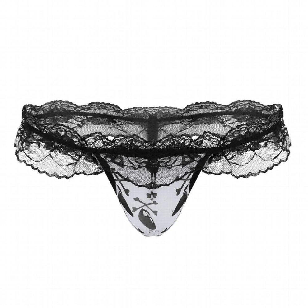 Sissy Mens Panties Sexy Briefs Male Gay Underwear Lace Ruffle Panties G-string Thongs Jockstraps Bulge Pouch Panties Underpants