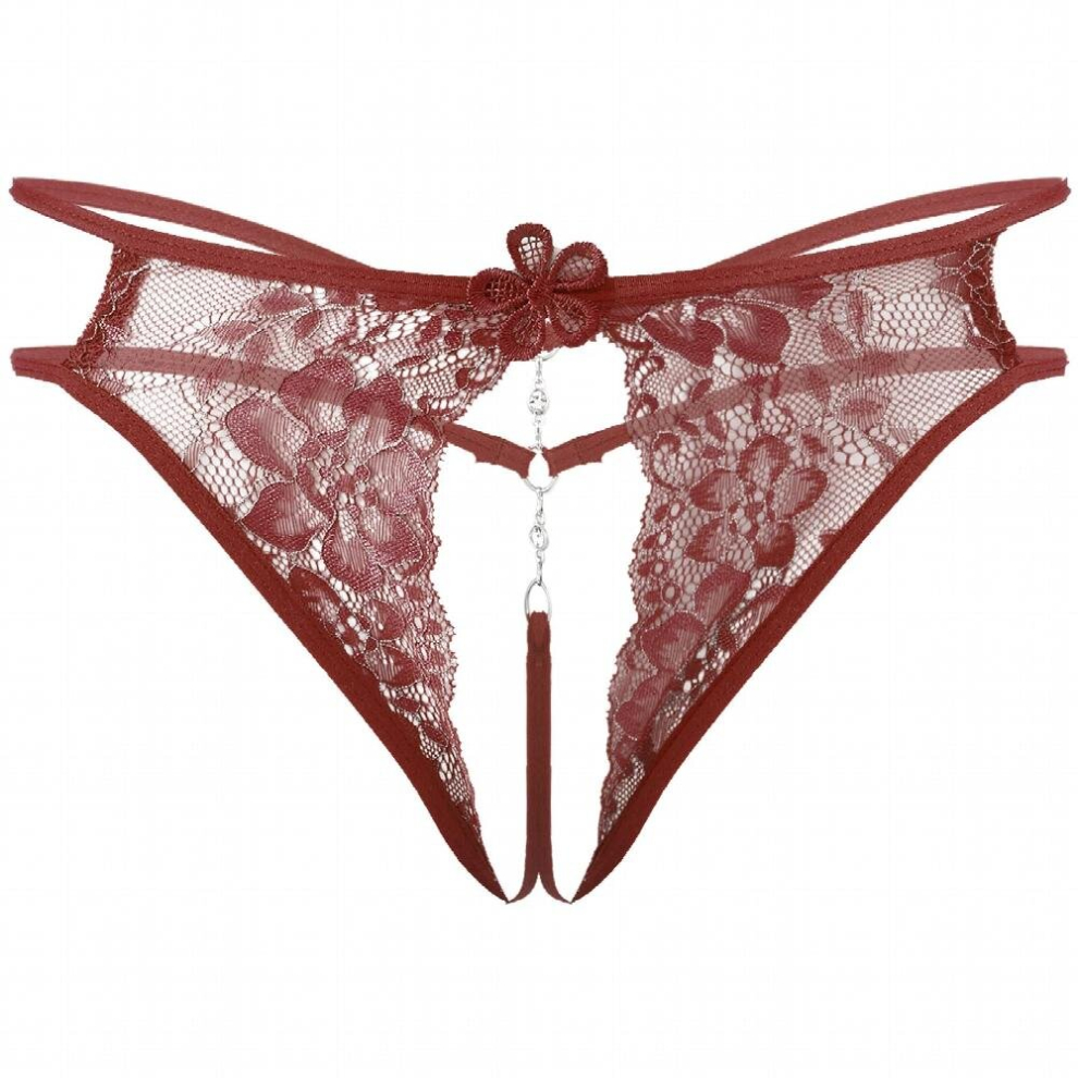 Multicoloured Gay Mens Sissy Crotchless Panties Ultra Thin Hole G String Lace See Through Crossdress Thong Briefs Porno Underwea Lingerie