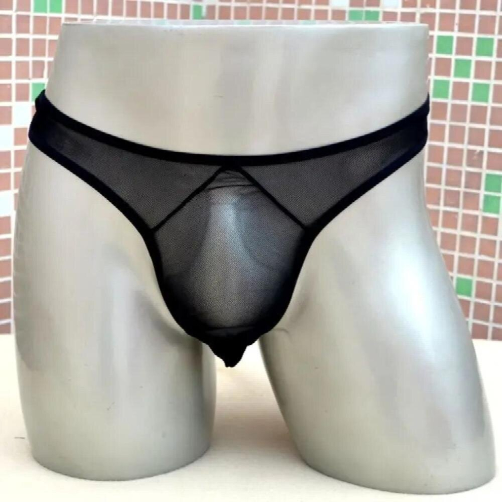 Black Mesh Crotchless Panties For Sex Erotic Briefs For Men Sex Underwear Briefs With Open Crotch Men Funny Panties Transparent Thong