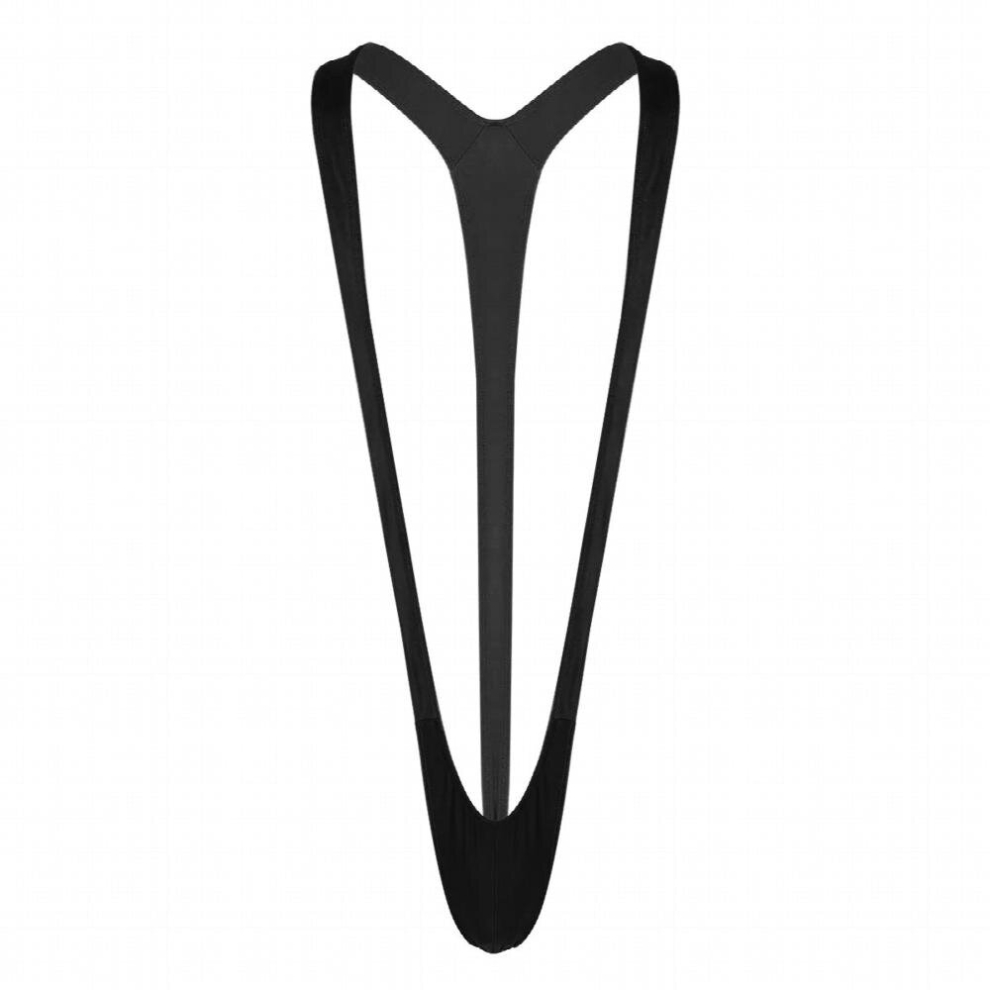 Black Men Sexy Erotic Lingerie Borats Mankini Swimsuit Stretchy Open Butt One Piece Swimwear Male Underwear Leotard Bodysuit Monokini