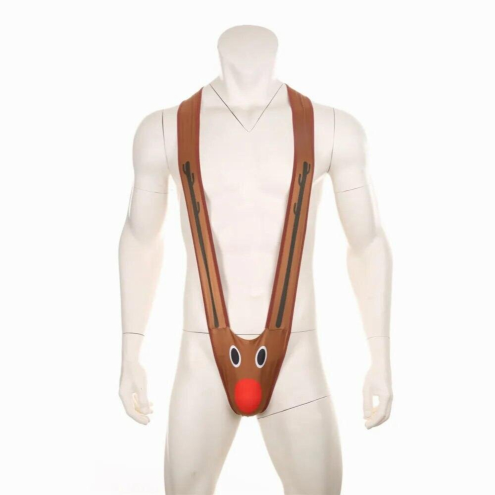Multicoloured Mens Sexy Santa Claus G Strings Cosplay Mankini V Cross Erotic Gay Adult Thong Underwear Sexy Lingerie Singlet Bodysuit Jumpsuit