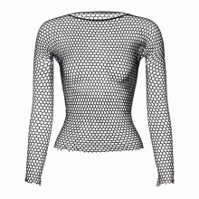 1Pcs Mens Mesh Top Hollow Out Long Sleeve Lingerie Adult Sexy Underwear Male Erotic Porno Nightwear for Husband Boyfriend