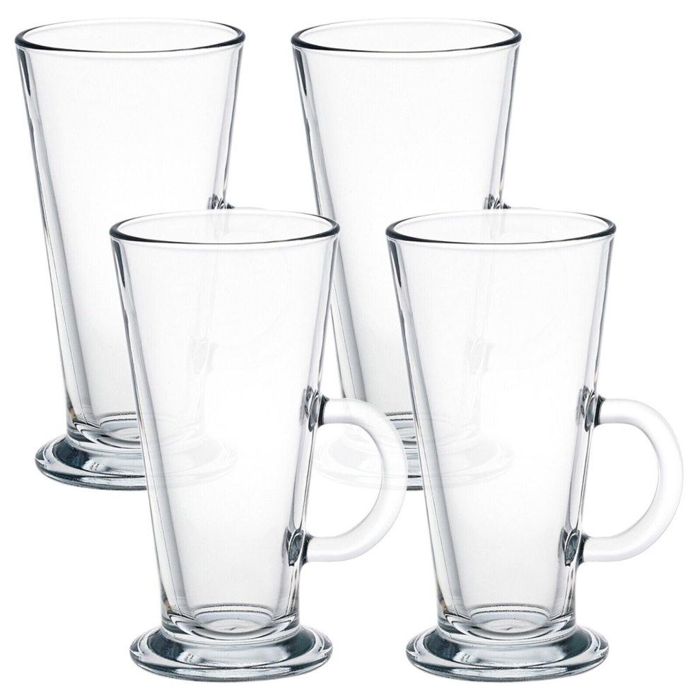 (4) Have one to sell? Sell it yourself 2/4/6 x 260ml Clear Glass Tall Hot Chocolate Coffee Latte Mugs Glasses Tumblers