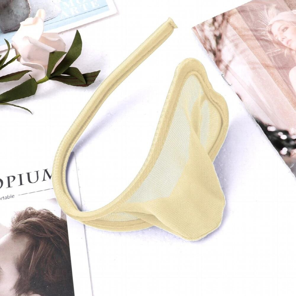 Men Micro C-String Thong Sexy Transparent Tanga Panties Gay Mesh Jockstrap Briefs Erotic Sissy Penis Cover Bikini Underpants