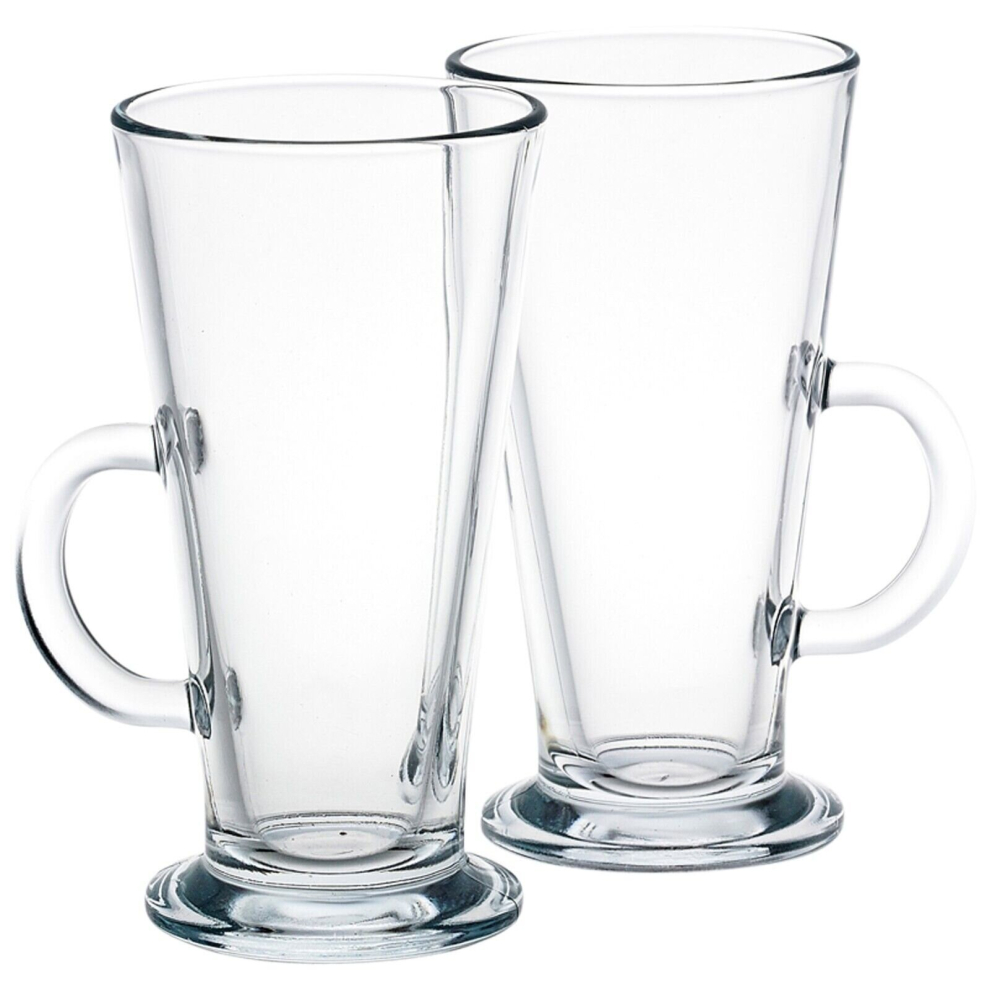 (2) Have one to sell? Sell it yourself 2/4/6 x 260ml Clear Glass Tall Hot Chocolate Coffee Latte Mugs Glasses Tumblers