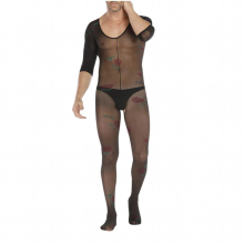 Mens Porn Open File Sexy Lingerie Stockings Long-Sleeved Bodysuit Exotic Apparel Micro-Transparent Printing Sexy Costumes