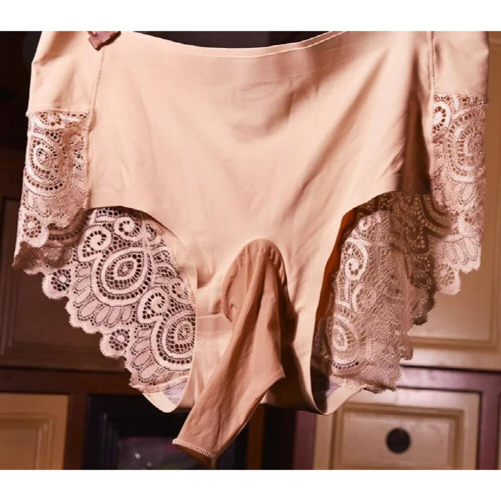 Sexy Men Panties High Lace Ice Silk Seamless Penis Sheath Cock Pouch Briefs Thong Erotic Underwear Sissy Fetish Lingerie