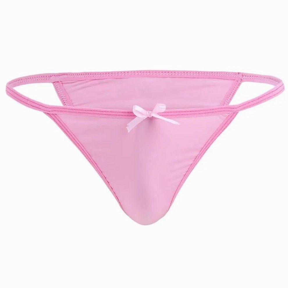 Mens Bikini Underpants Lingerie Sissy Sexy G String Bowknot Tanga Panties Gay Mini Briefs Underwear Jockstrap Homme Knickers
