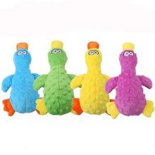 (Green) Plush Squeaky Dog interactive Toys Funny Duck