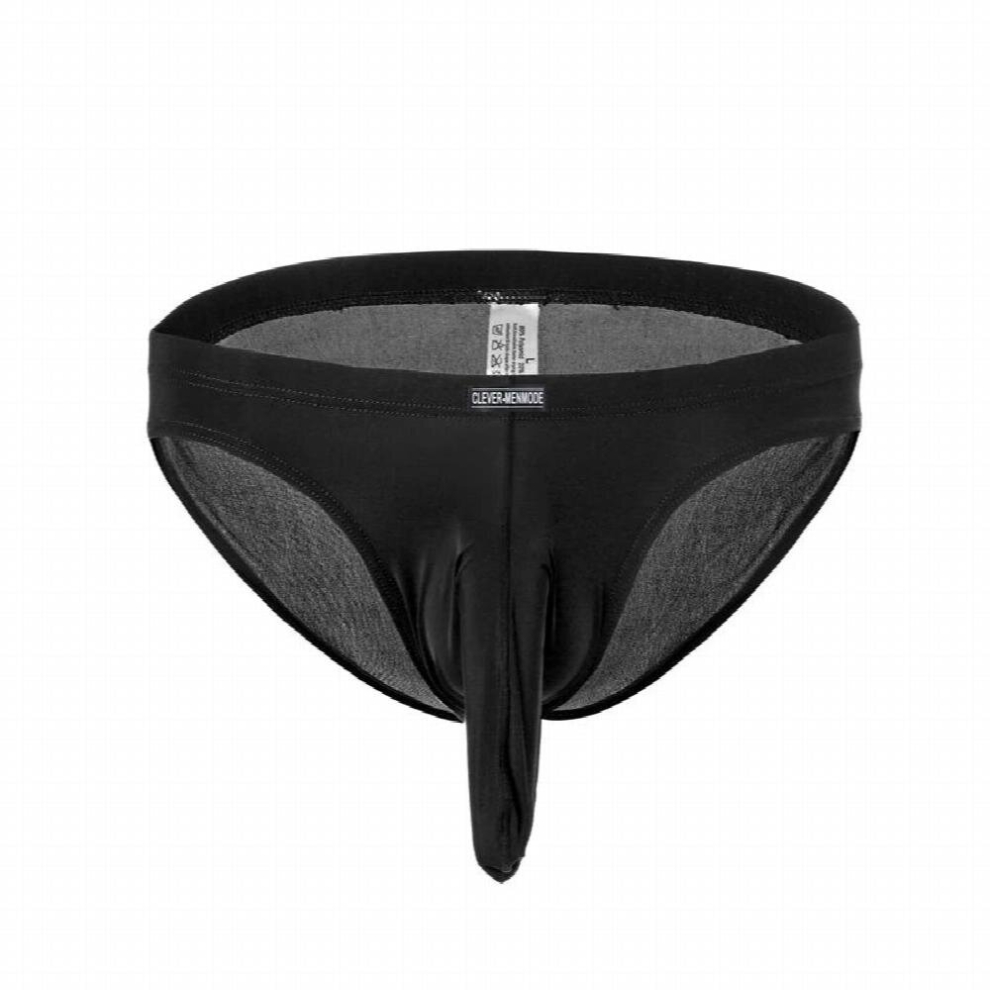 Mens Sexy Underwear Elephant Nose Penis Sheath Briefs Low Rise Silky Bikini Erotic Lingerie Party Hombre Flirting Clothing
