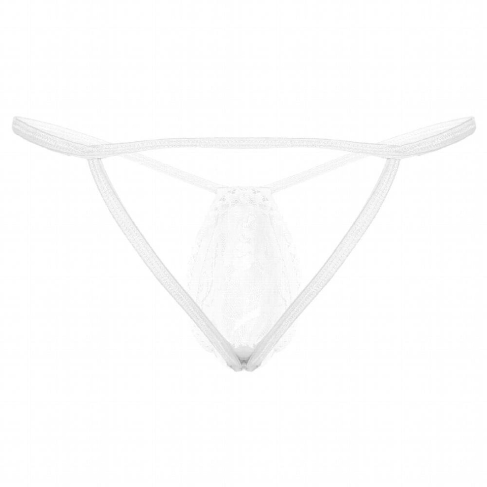 Mens Lingerie G-String Thongs Underwear Underpants Erotic Sexy Open Butt T-back Briefs Jockstarps See Through Sissy Panties