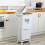 Living And Home 45L White 2-Tier 3-Compartment Dustbin Kitchen Trash Can with Wheels 3