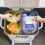 Living And Home 45L White 2-Tier 3-Compartment Dustbin Kitchen Trash Can with Wheels 8