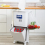 Living And Home 45L White 2-Tier 3-Compartment Dustbin Kitchen Trash Can with Wheels 2