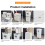 Living And Home 45L White 2-Tier 3-Compartment Dustbin Kitchen Trash Can with Wheels 10