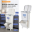Living And Home 45L White 2-Tier 3-Compartment Dustbin Kitchen Trash Can with Wheels 7