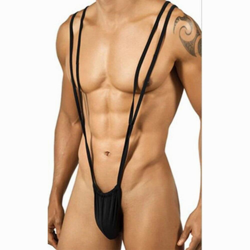 Multicoloured Backless Bodysuit Men Jockstrap Underwear Gay Thong Breathable Sexy Leotard Wrestling Singlet T-Back Jumpsuit Penis Big Pouch