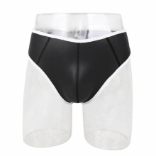 Erotic Gay Bondage Underwear Crotchless Rubber Panties Fetish Men Penis Chastity Cage Open Crotch Sissy Pantie for BDSM Sex