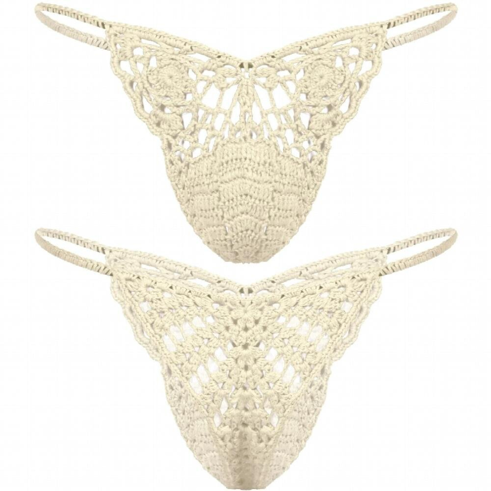 9 Colors G-String Panties Men Crocheted Thong Sexy Briefs Hollow Out Thongs and G-Strings Lingerie Underwear Underpants