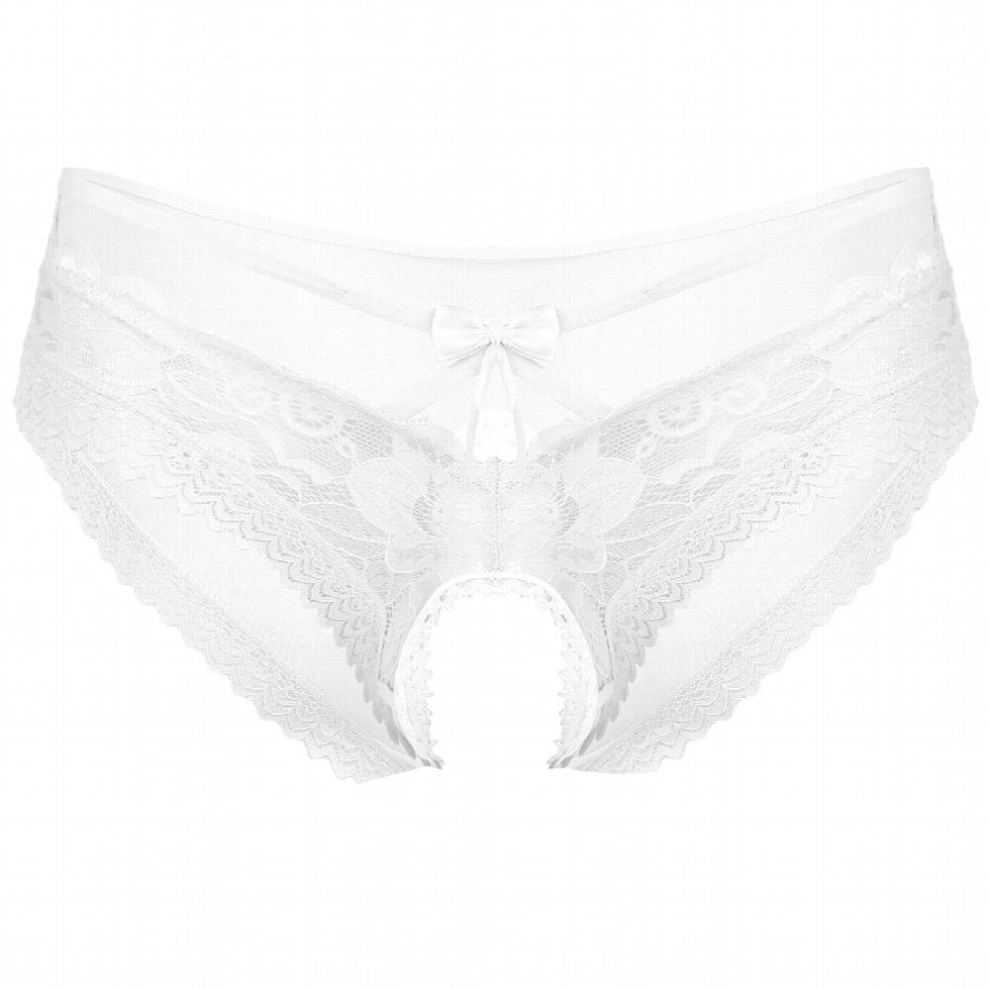 Men Lace Mesh Crotchless Briefs Gay Male Sissy See-Through Panties Lingerie Sheer G-string Thony Underwear Underpants Nightwear