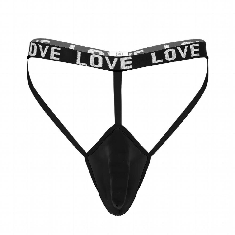 Multicoloured Mens Lingerie Open Butt G-String Underwear Letter Printing Elastic Waistband Jockstraps Thongs Bulge Pouch Strappy T-Back Briefs