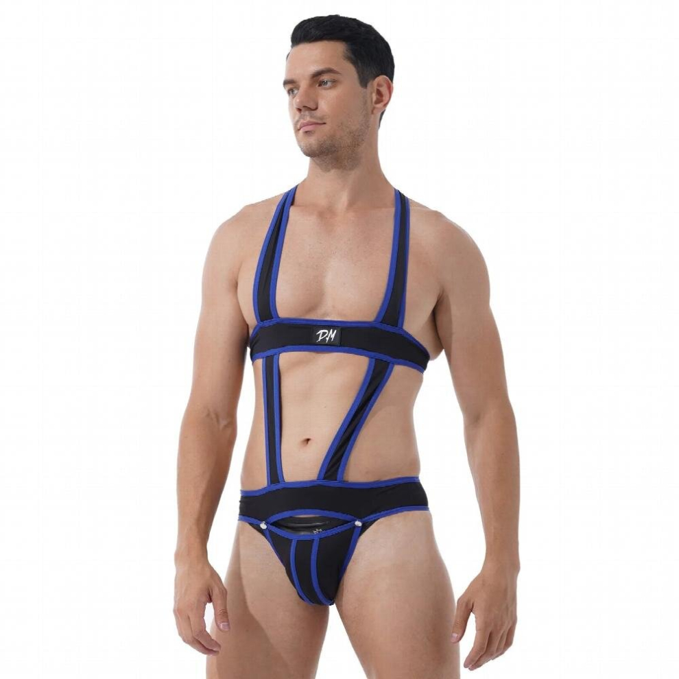 Multicoloured Mens Sexy Hollow Out Bodysuit Jockstrap Bodywear Underwear Wrestling Singlet Leotard Jumpsuits Suspender Sexy Teddies Underwear