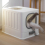 Living And Home (Grey) Enclosed Folding Cat Litter Box Toilet with Scoop 7