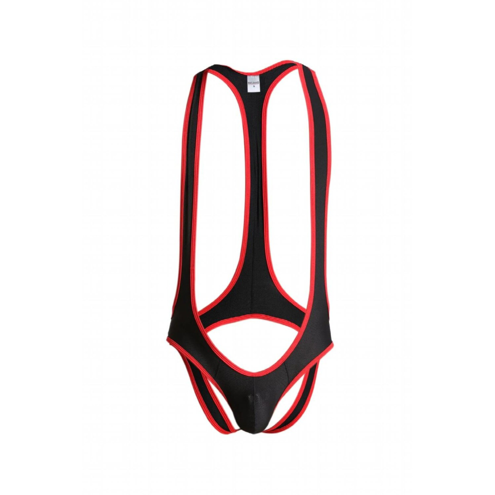 Arrival Sexy Mens Suspender Jockstrap Wrestling Singlet Underwear Mesh Hollow Out Hips Catsuit Polyester Strecth Bodywear