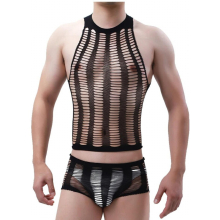 Man Fetish Body Suits Mens Boyfriend Sexy Underwear Fishnet Lingerie Sissy Male Erotic Nightwear