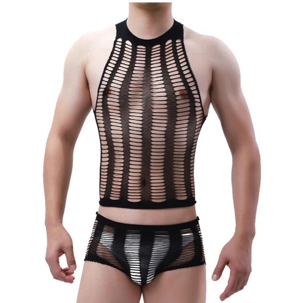 Man Fetish Body Suits Mens Boyfriend Sexy Underwear Fishnet Lingerie Sissy Male Erotic Nightwear
