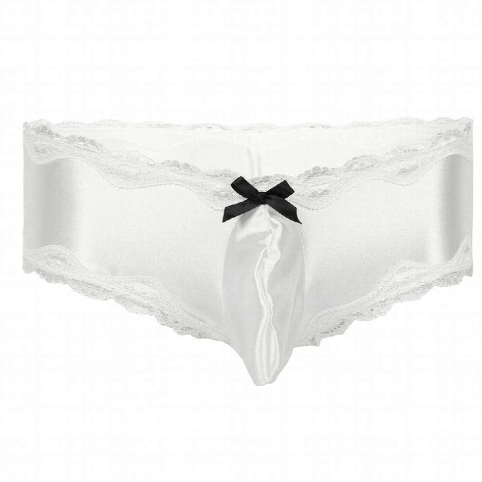 Sexy Mens Lingerie Sissy Crossdresser Panties Lacework Bikini Briefs Erotic Gay Male Sissy Underwear Underpants with Bulge Pouch